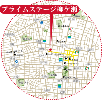 プライムステージ柳ケ瀬の地図
